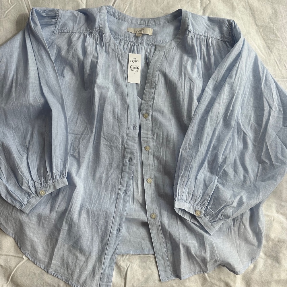 LOFT blouse, size M, color BLUE